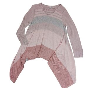 Avenue women's tunic sweater multicolor Plus Sz 18 / 20 long sleeve V Neck